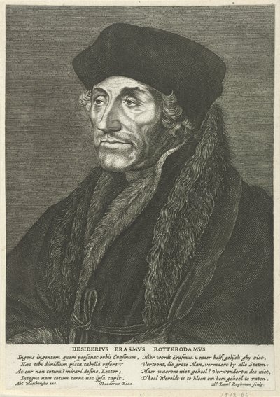 Portrait de Desiderius Erasmus - Hendrick Lambertsz. Roghman