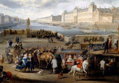 Vue de Paris avec le Louvre, prise du pont Henri IV - Hendrick Mommers
