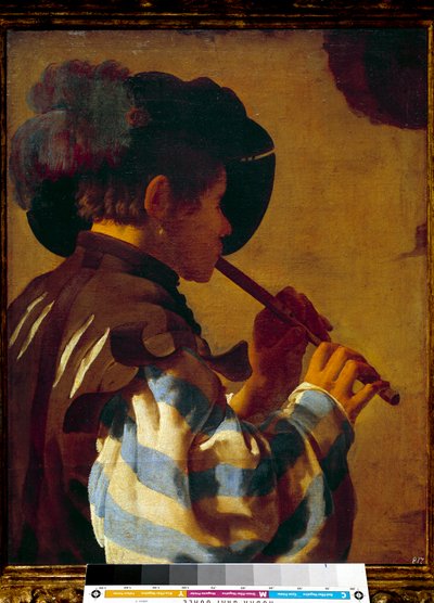 Patre jouant de la flûte - Hendrick ter Brugghen
