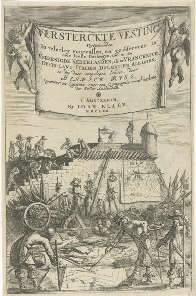 Page de titre pour Henrich Ruse, Versterckte Vesting, 1654 - Hendrick baron van Ruse