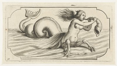 Figure féminine soufflant dans une coquille - Hendrick de Keyser (I)