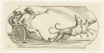Mars sur un char (Nouveau Livre des Dieux et Déesses De la Marine) - Hendrick de Keyser (I)