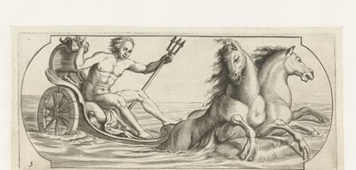 Neptune sur un char (Nouveau Livre des Dieux et Déesses De la Marine) - Hendrick de Keyser (I)