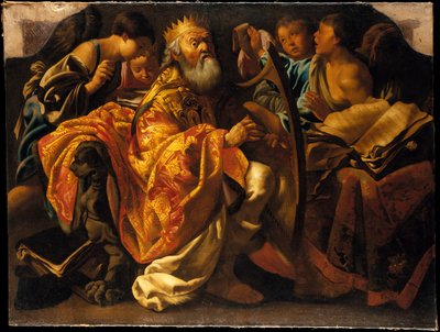 Le roi David jouant de la harpe - Hendrick ter Brugghen