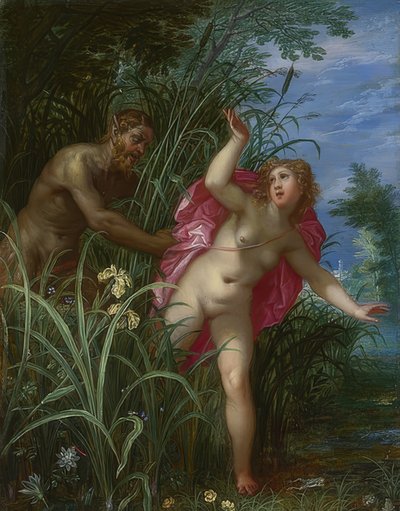 Pan poursuivant la nymphe Syrinx - Hendrick van Balen