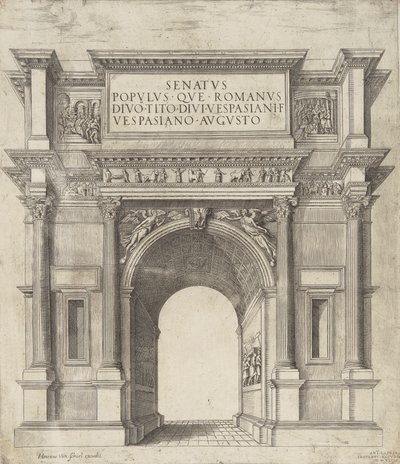 Senatus Populus Que Romanus Divo Tito Divi Vespasiani Filio Vespasiano Augusto - Hendrick van Schoel