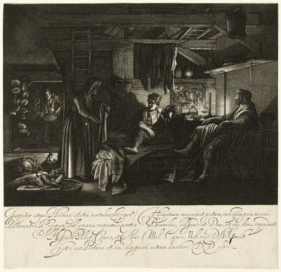 Jupiter et Mercure dans la maison de Philémon et Baucis - Hendrick von Goudt