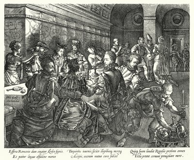 Le Banquet chez Tarquin - Hendrik (after) Goltzius