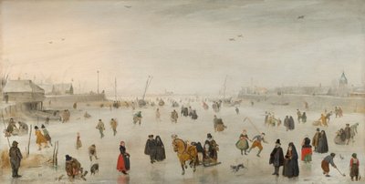 Une scène sur la glace, vers 1625 - Hendrik Avercamp