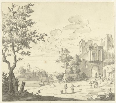Vue italienne avec ruine - Hendrik Carré (II)