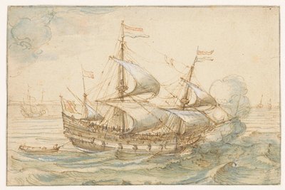 Navire de guerre en mer - Hendrick Cornelisz. Vroom