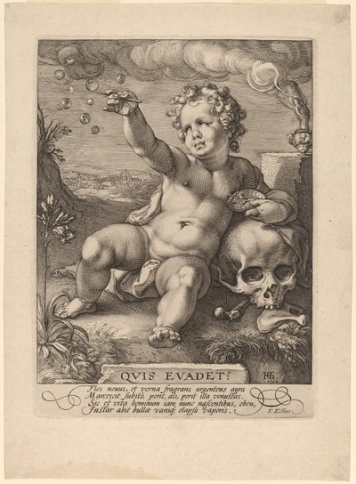 Allégorie de la transience ("Homo Bulla") - Hendrik Goltzius