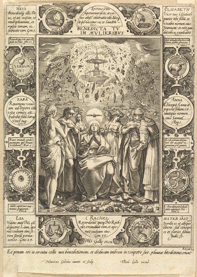 Benedicta tu in Mulieribus, des Allégories chrétiennes et profanes - Hendrik Goltzius