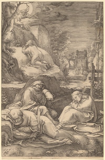 Le Christ au mont des Oliviers - Hendrik Goltzius