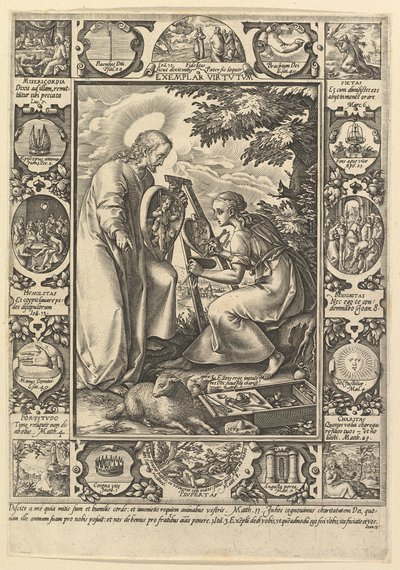 Exemplar Virtutum, des Scènes allégoriques de la vie du Christ - Hendrik Goltzius