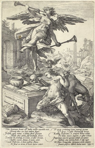 Renommée et Histoire, des Héros Romains, 1586 - Hendrik Goltzius