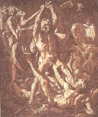 Hercule tuant Cacus - Hendrik Goltzius