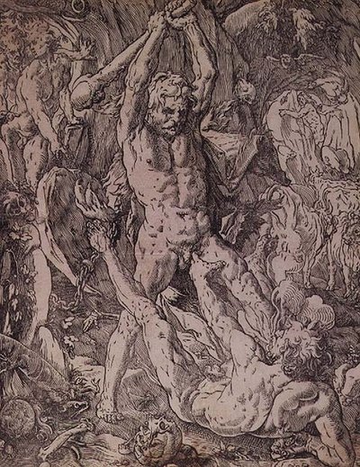 Hercule et Cacus - Hendrik Goltzius