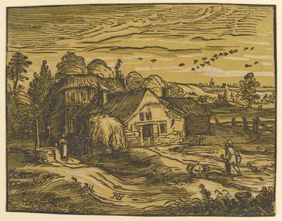 Paysage avec cottage - Hendrik Goltzius