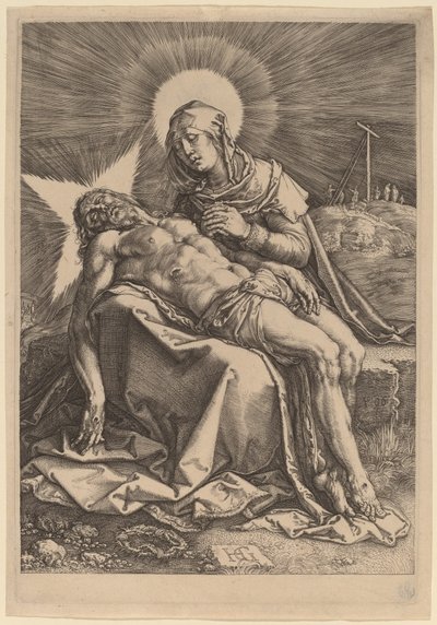 Pietà (La Vierge en deuil avec le Christ mort sur ses genoux) - Hendrik Goltzius