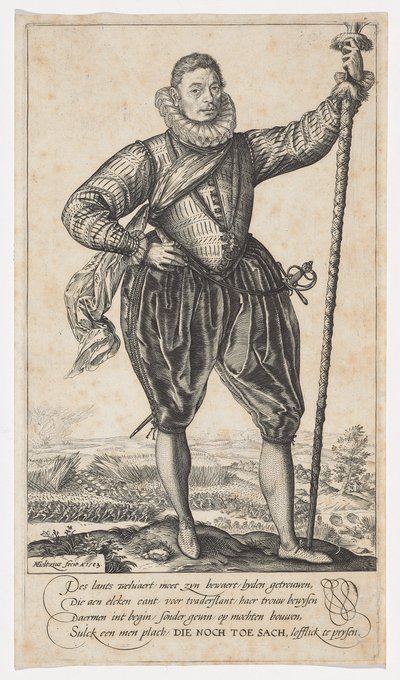 Porteur de pique, face à droite, 1583 - Hendrik Goltzius