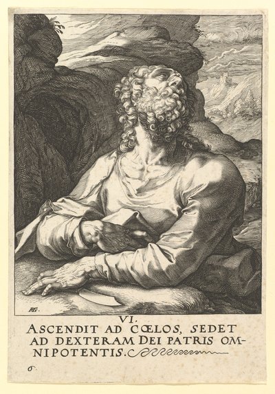 Saint Barthélemy, de Christ, les Apôtres et Saint Paul avec le Credo, vers 1589 - Hendrik Goltzius