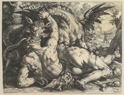 Le Dragon dévorant les compagnons de Cadmus - Hendrik Goltzius