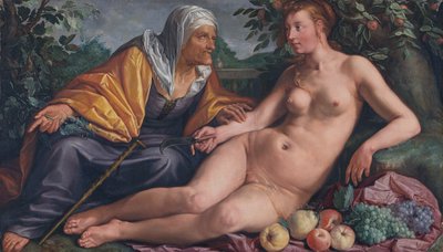 Vertumne et Pomone - Hendrik Goltzius