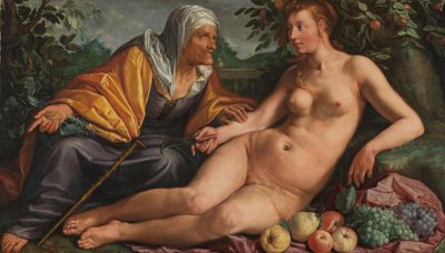Vertumne et Pomone - Hendrik Goltzius