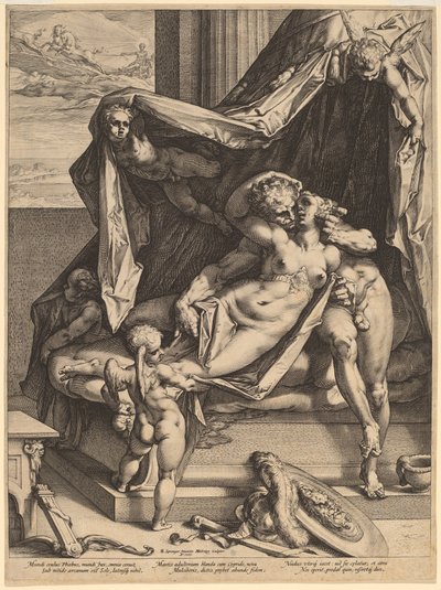 Mars et Vénus - Hendrik Goltzius, after Bartholomaeus Spranger