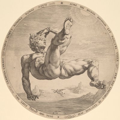 Icare - Hendrik Goltzius, after Cornelis Cornelisz van Haarlem