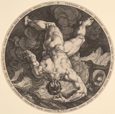Tantale - Hendrik Goltzius, after Cornelis Cornelisz van Haarlem