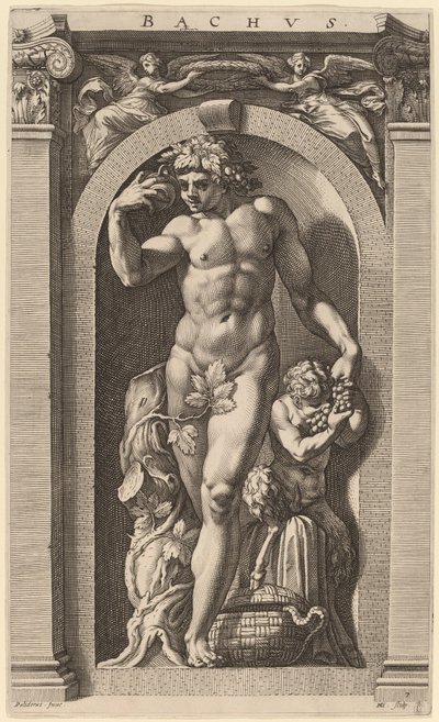 Bacchus - Hendrik Goltzius after Polidoro da Caravaggio