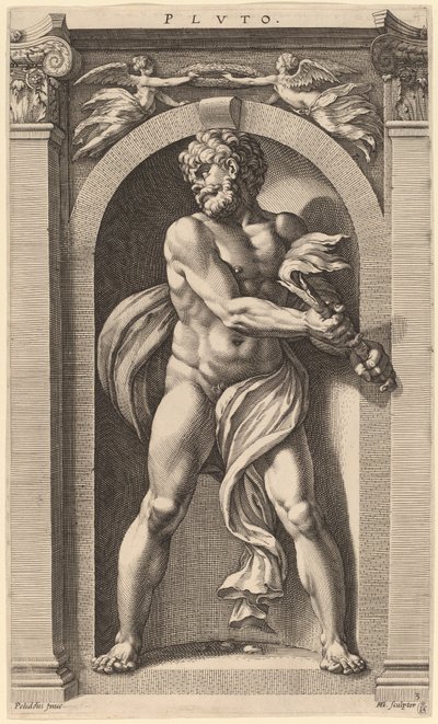 Pluton - Hendrik Goltzius after Polidoro da Caravaggio