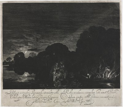 La fuite en Égypte (nuit) - Hendrik Goudt