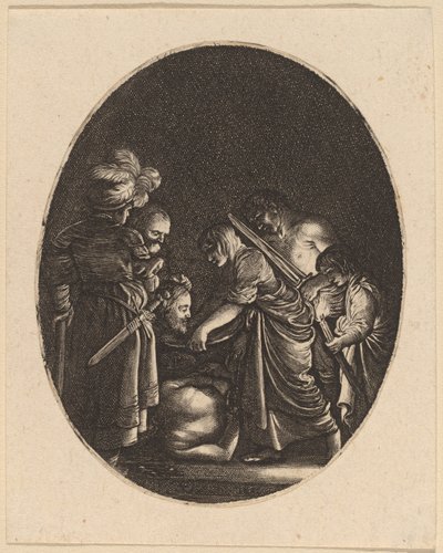 La Décapitation de Saint Jean-Baptiste - Hendrik Goudt after Adam Elsheimer