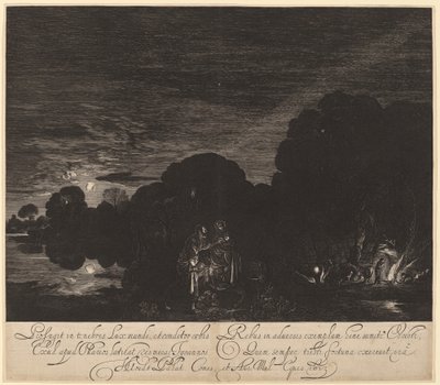 La fuite en Égypte - Hendrik Goudt after Adam Elsheimer