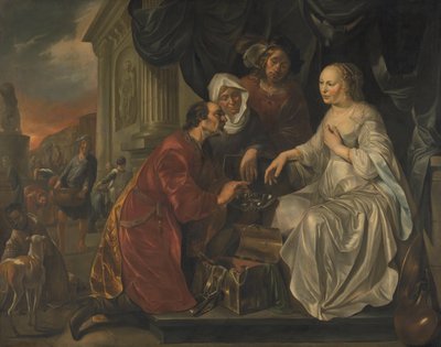 Rebecca reçoit les cadeaux du serviteur d