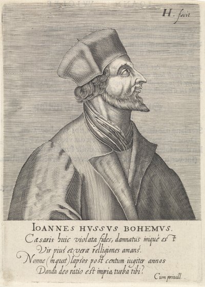 Portrait de John Hus, 1599 - Hendrik Hondius the Elder