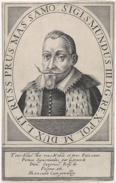 Portrait de Sigismond III Vasa, Roi de Pologne 1566-1632, 1608 - Hendrik Hondius the Elder
