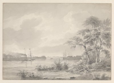 Fort Zeelandia vu en remontant la rivière Suriname - Hendrik Huygens