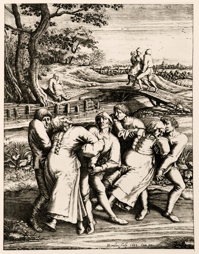 La peste dansante, Strasbourg, Alsace, 1518 - Hendrik I Hondius