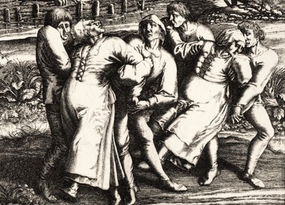 Peste dansante, Strasbourg, Alsace. 1518 - Hendrik I Hondius