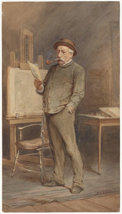 Portrait de Charles Rochussen dans son atelier - Hendrik Jan Carel Linse