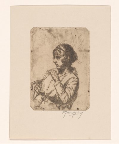 Femme dans un fauteuil - Hendrik Jan Wesseling (signed by artist)