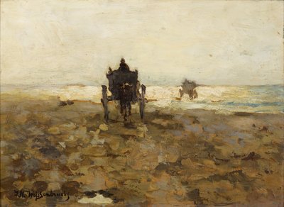 Conduite de chevaux par des pêcheurs de palourdes, vers 1890 - Hendrik Johannes Weissenbruch