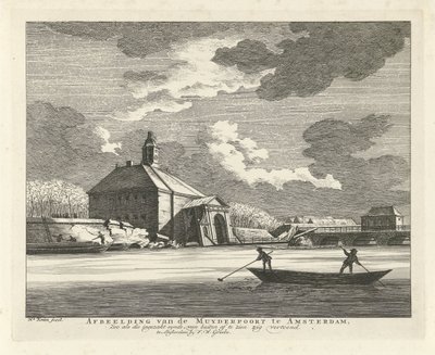 Porte de Muider affaissée, vue depuis le Singelgracht, 1769 - Hendrik Keun
