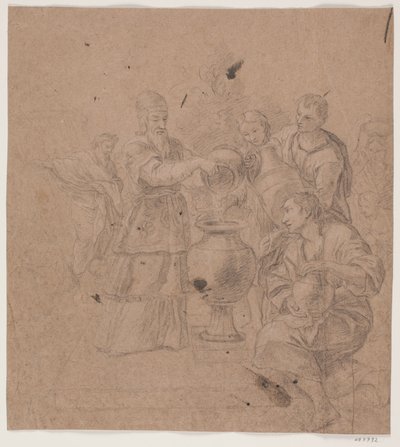 Abraham et Melchisédek. (Genèse 14, 17 f.) - Hendrik Krock