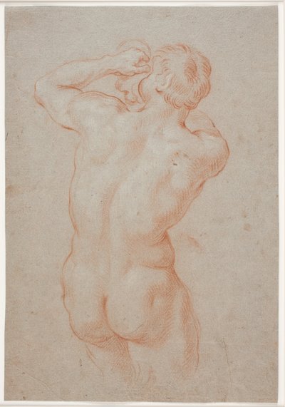 Triton soufflant dans une conque vu de dos - Hendrik Krock