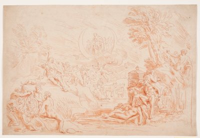 Paysage avec figures allégoriques - Hendrik Krock